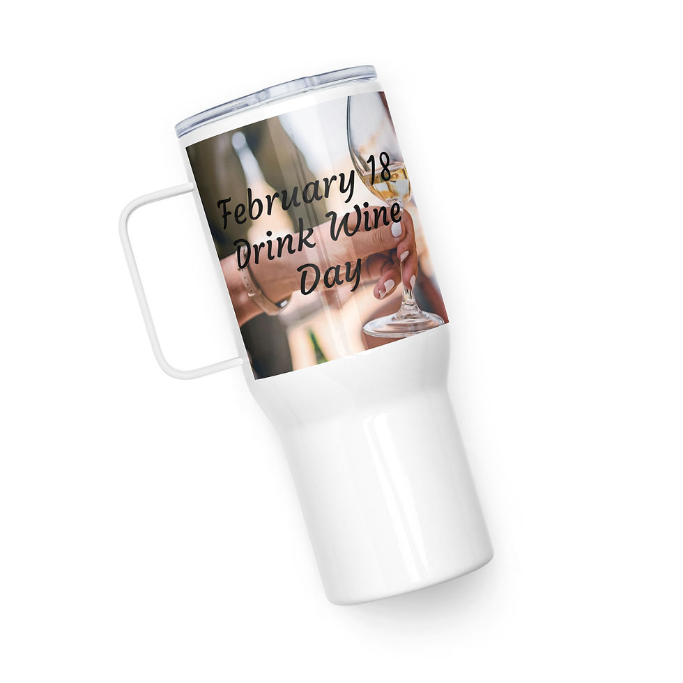 Thumbnail: Travel mug with a handle February 18 Drink Wine Day