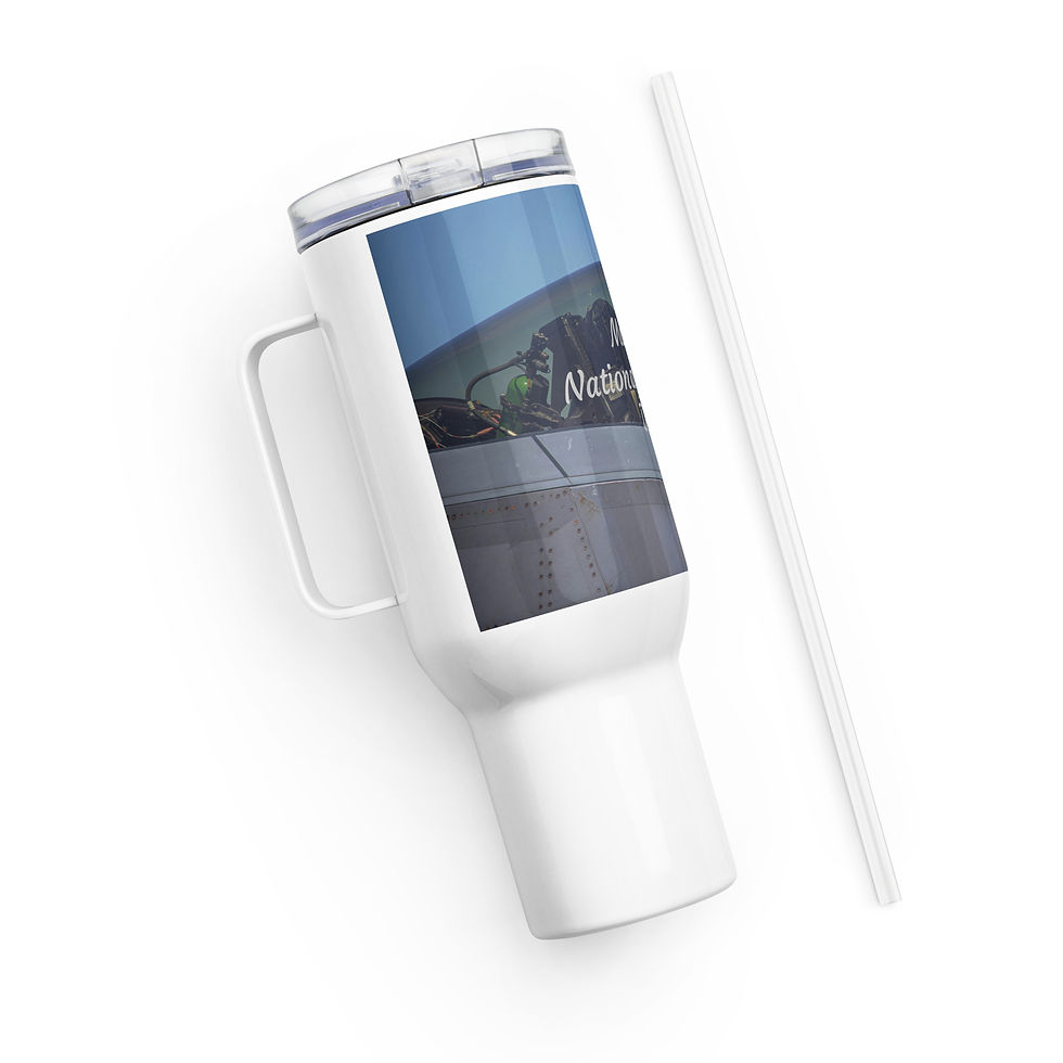 Thumbnail: Travel mug with a handle May 9 National Top Gun Day
