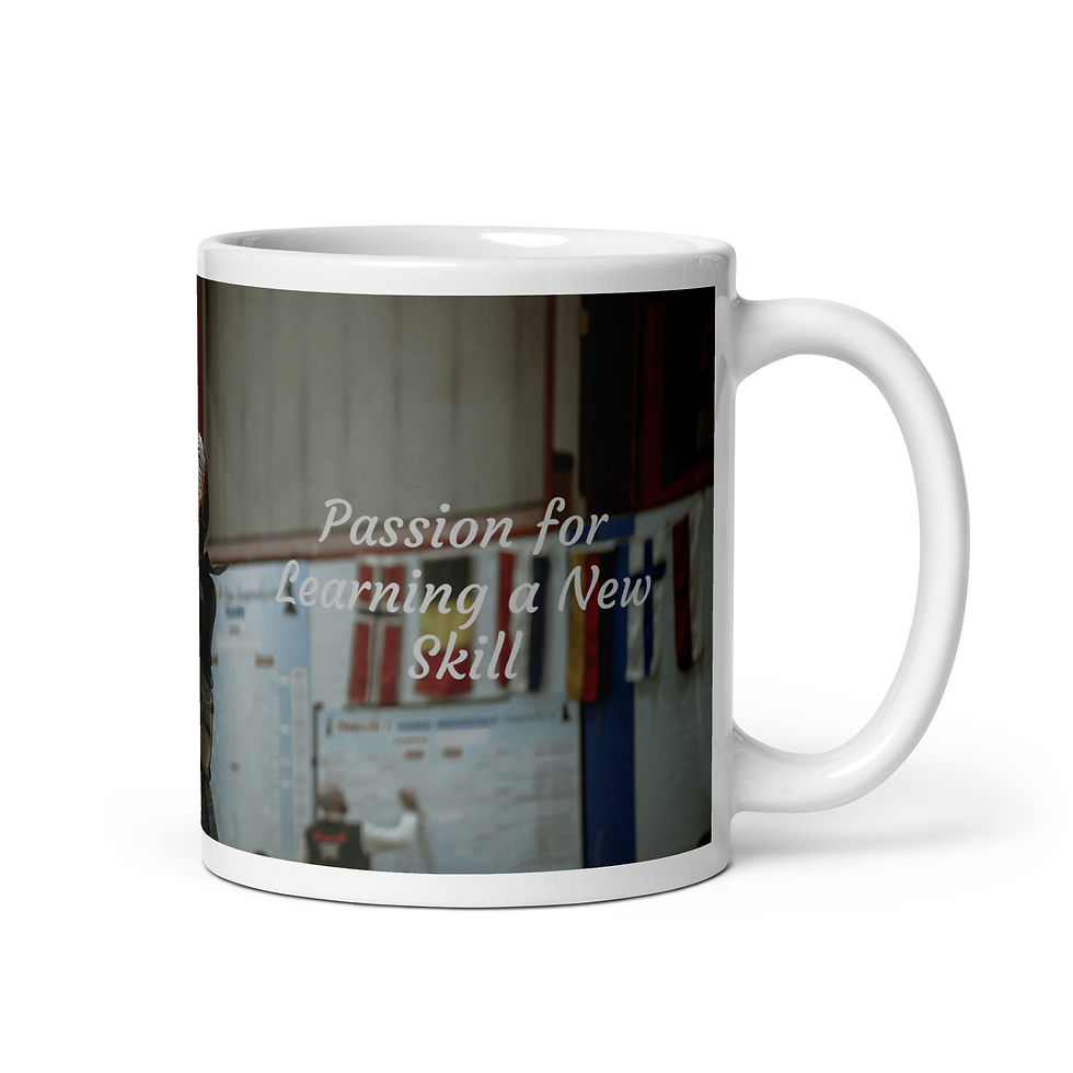 Thumbnail: White glossy mug Passion for Learning a New Skill
