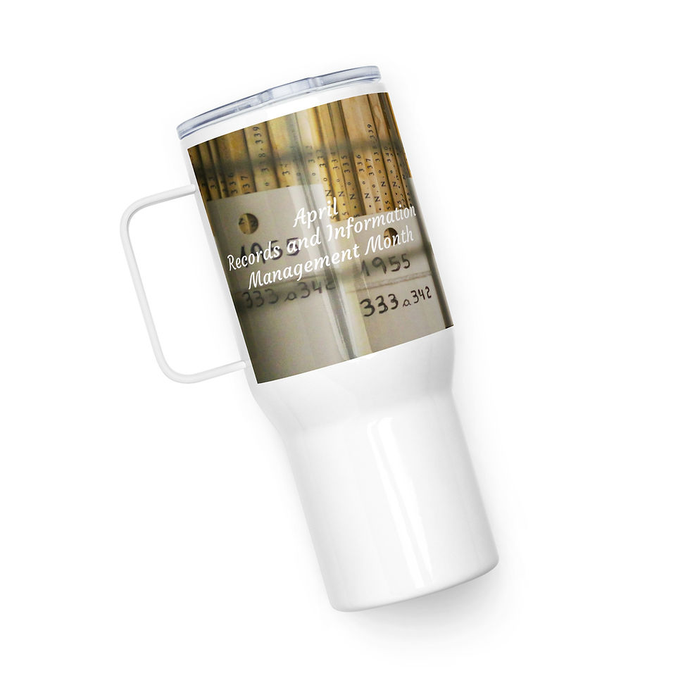 Thumbnail: Travel mug with a handle April Records and Information Month