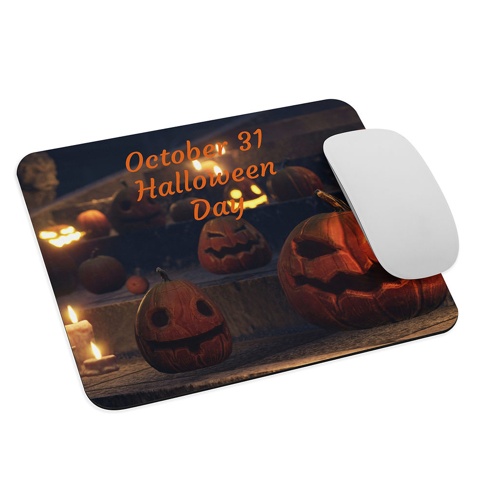 Mouse pad October 31 Halloween Day