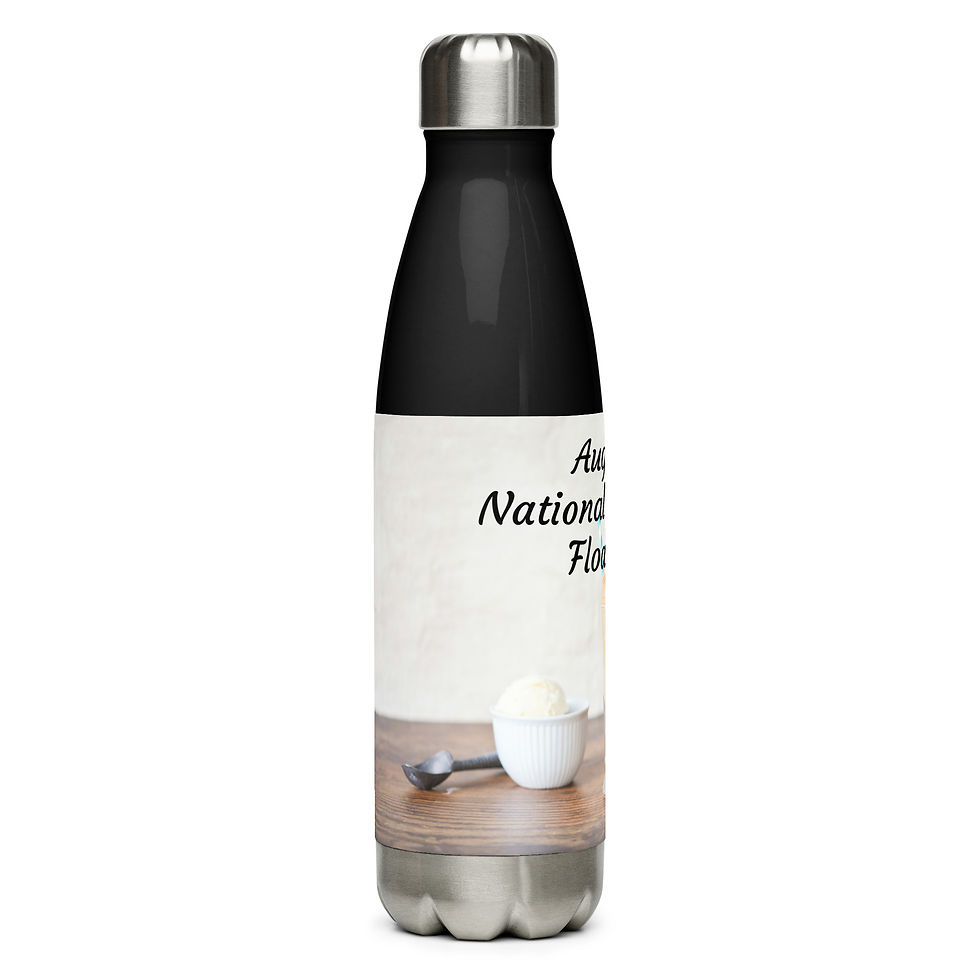 Thumbnail: Stainless steel water bottle August 6 National Root Beer Float Day
