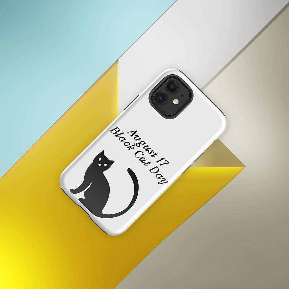 Thumbnail: Tough Case for iPhone® August 17 Black Cat Day