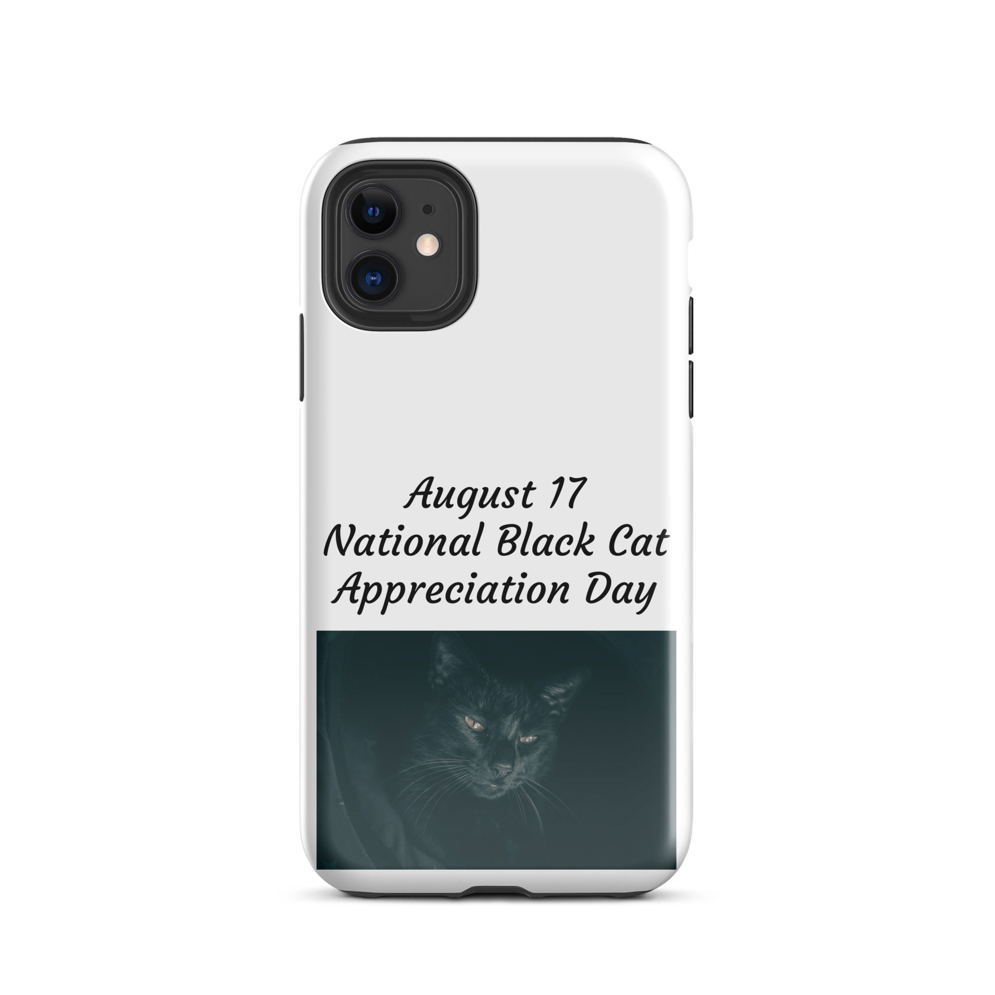Tough Case for iPhone® August 17 National Black Cat Appreciation Day