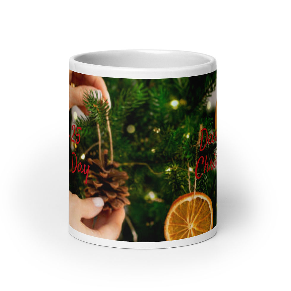 Thumbnail: White glossy mug December 25 Christmas Day