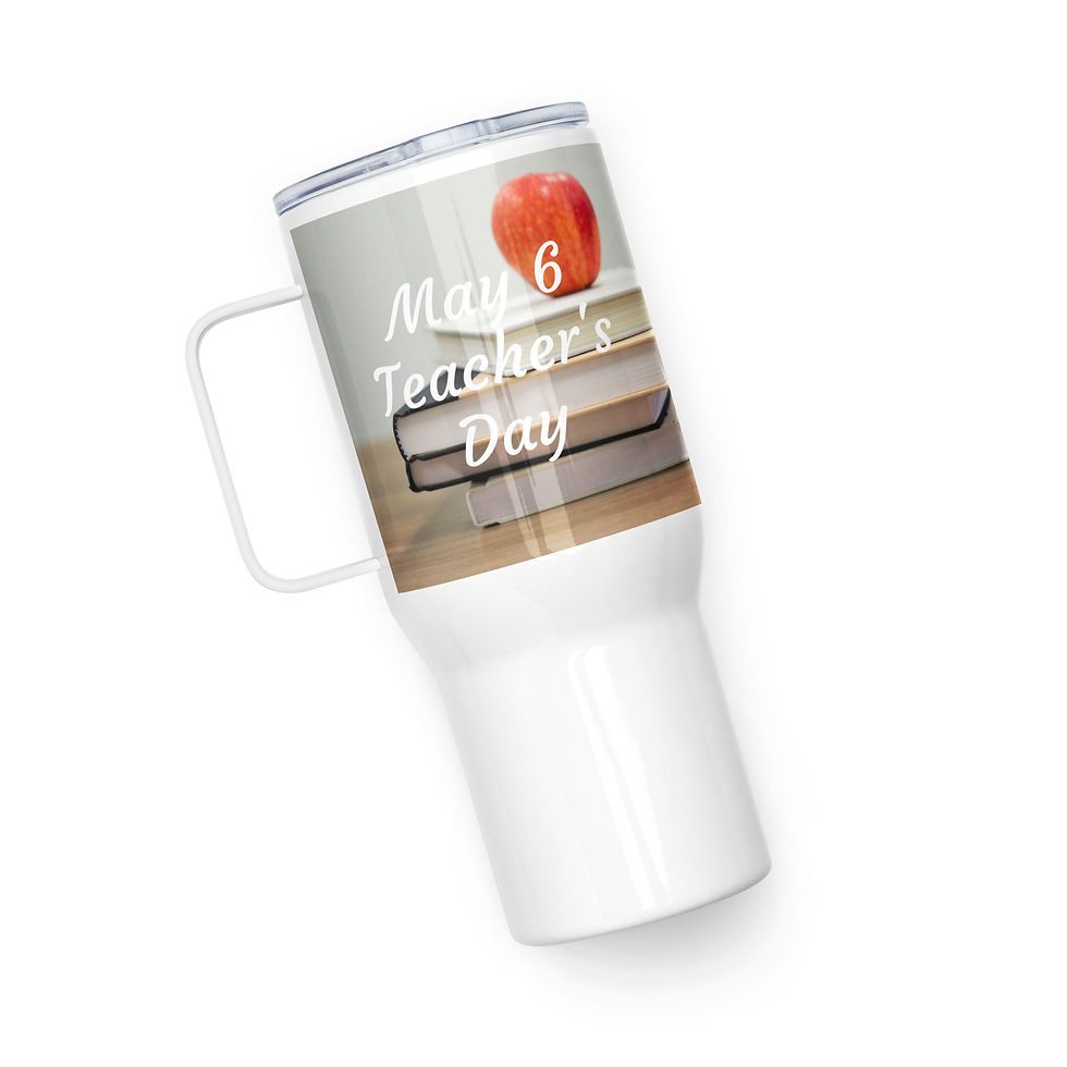 Thumbnail: Travel mug with a handle May 6 Teacher Day