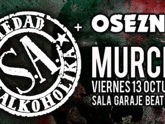 Soziedad Alkoholika visitan Murcia acompañados por Osezno