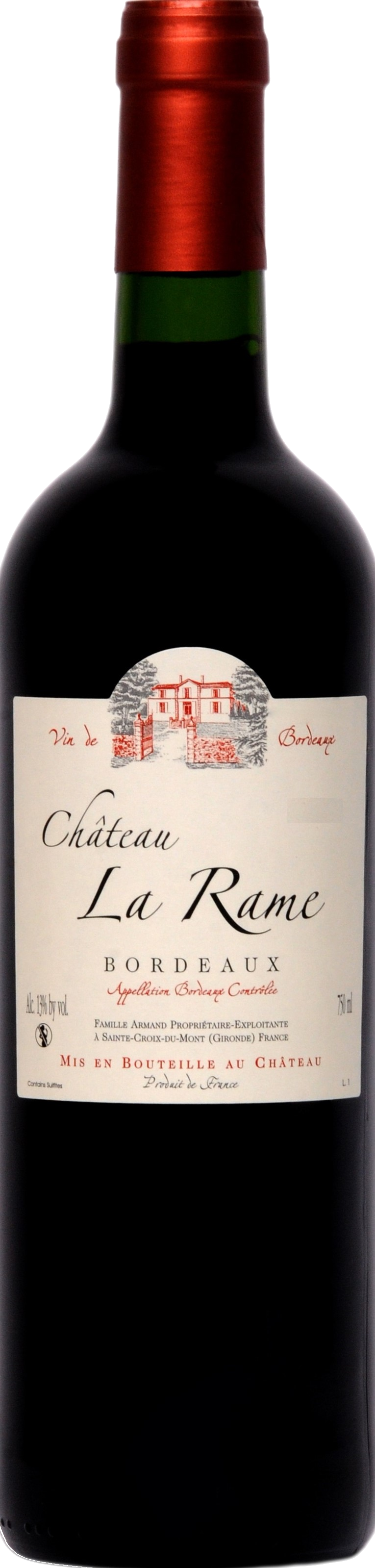 Bouteille Château La Rame AOP Bordeaux Rouge