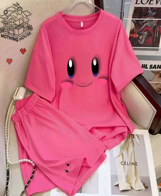 Thumbnail: T-shirt Shorts 2 Pcs Pajamas Set