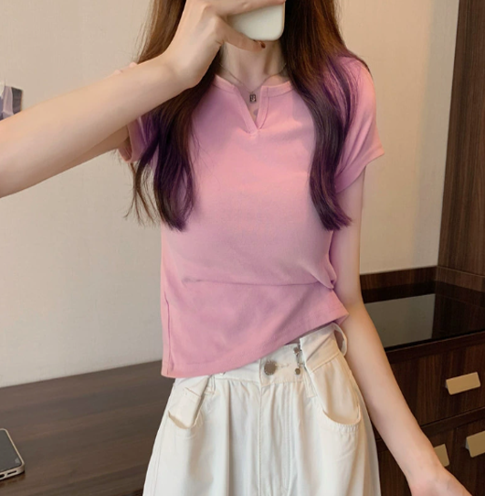Thumbnail: Short Sleeve Cropped T-shirt