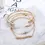 Thumbnail: 4Pcs Set  Leaf Bangles Crystal Charm Bracelets