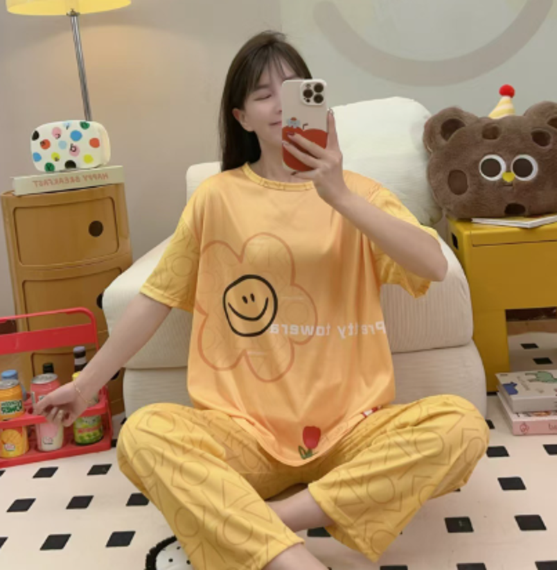 الصورة المصغرة: Two-piece Pajamas Set Short-sleeved