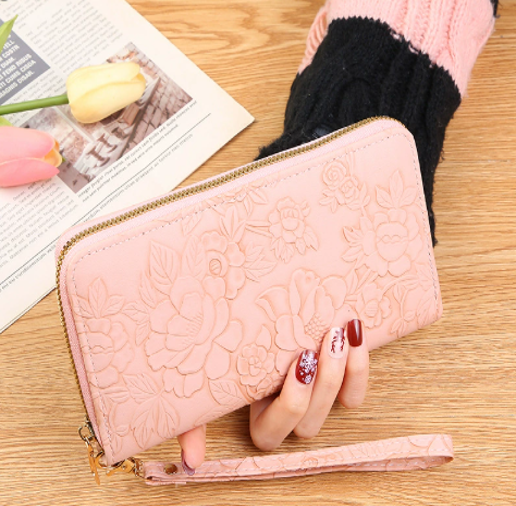 Thumbnail: Embossed Flowers Chains  Wallet