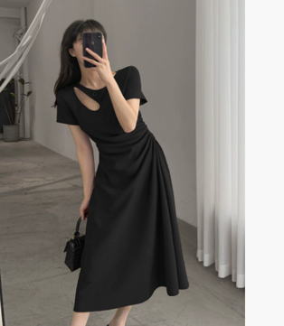 Thumbnail: Waist Reducing Heppen Style Long Dress