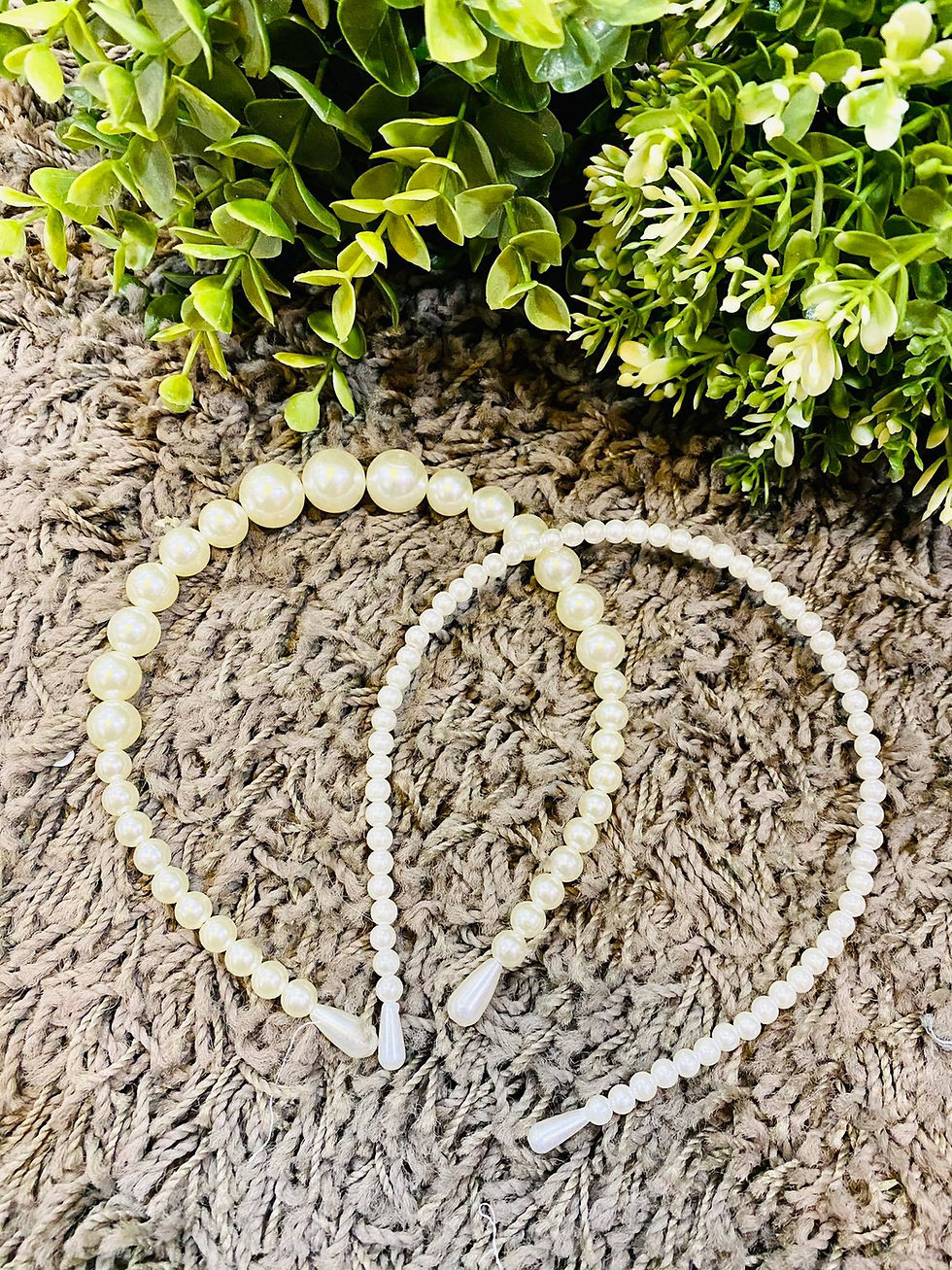 الصورة المصغرة: 3pcs Faux Pearl Beaded Headband