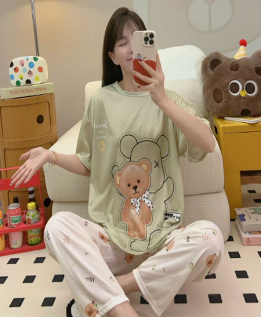 الصورة المصغرة: Two-piece Pajamas Set Short-sleeved