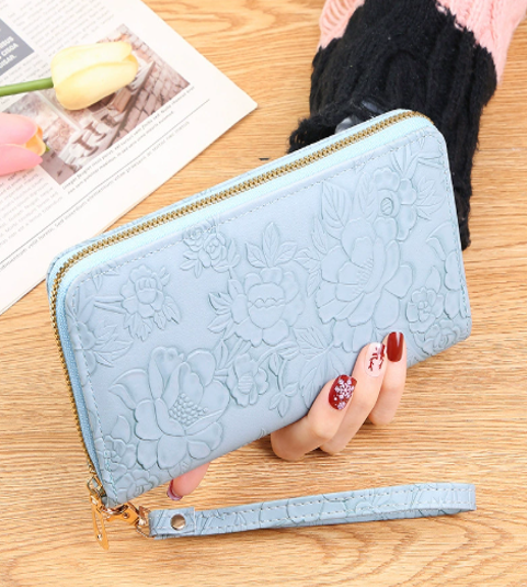 Thumbnail: Embossed Flowers Chains  Wallet