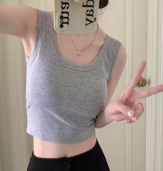 Thumbnail: Cropped Tank Top High Waist Slim Fit