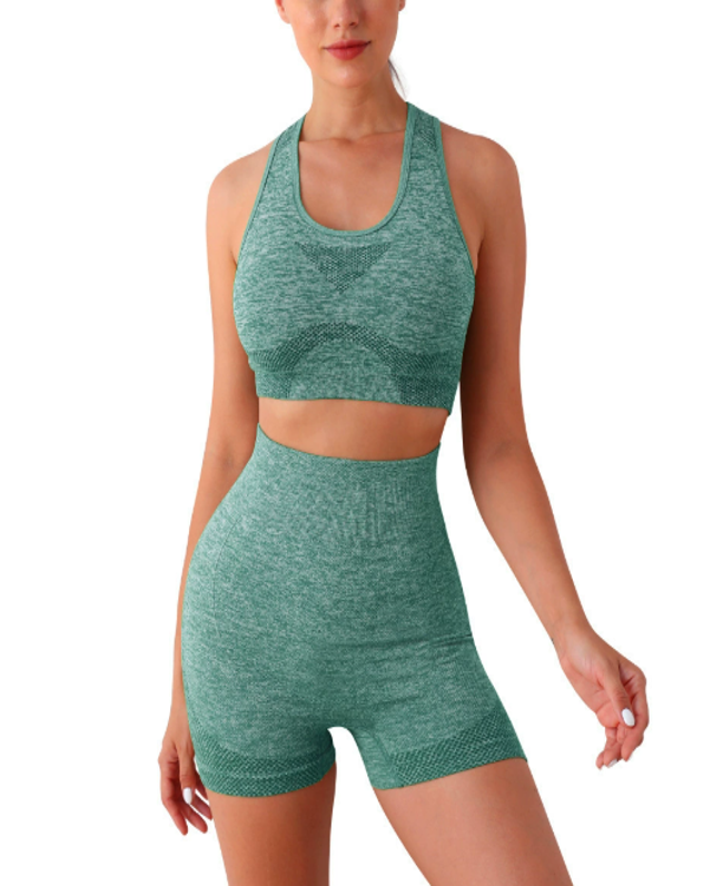 Thumbnail: Waist Short Leggings Yoga Set