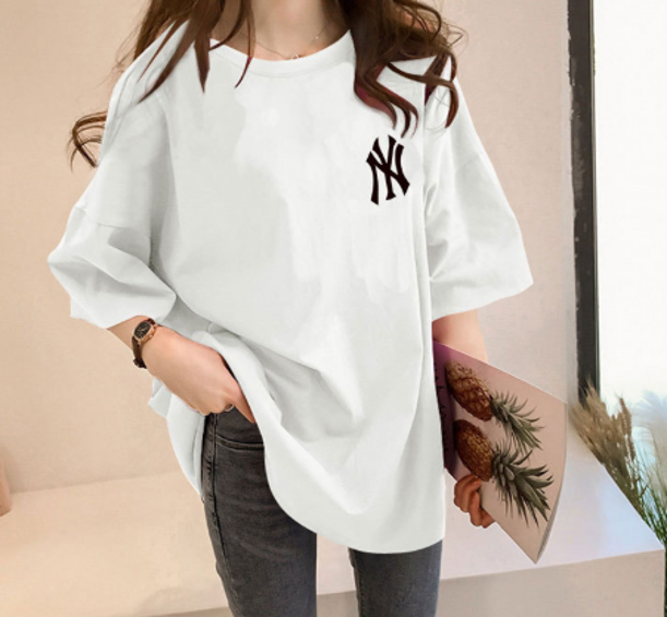 Thumbnail: Trendy Loose Short-Sleeved Tshirt