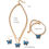 Thumbnail: 4pcs Gold-color Set Butterfly Pendant