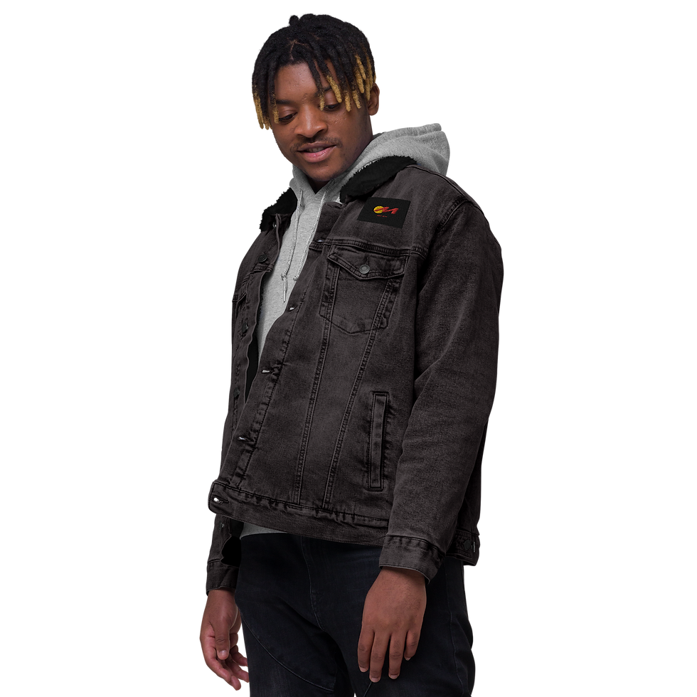 Miniatura: ARTMM Veste sherpa denim unisexe