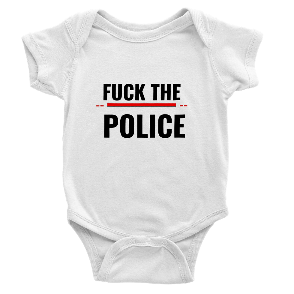 Miniatura: ARTMM FUCK THE POLICE Combinaisons classiques à manches courtes pour bébé