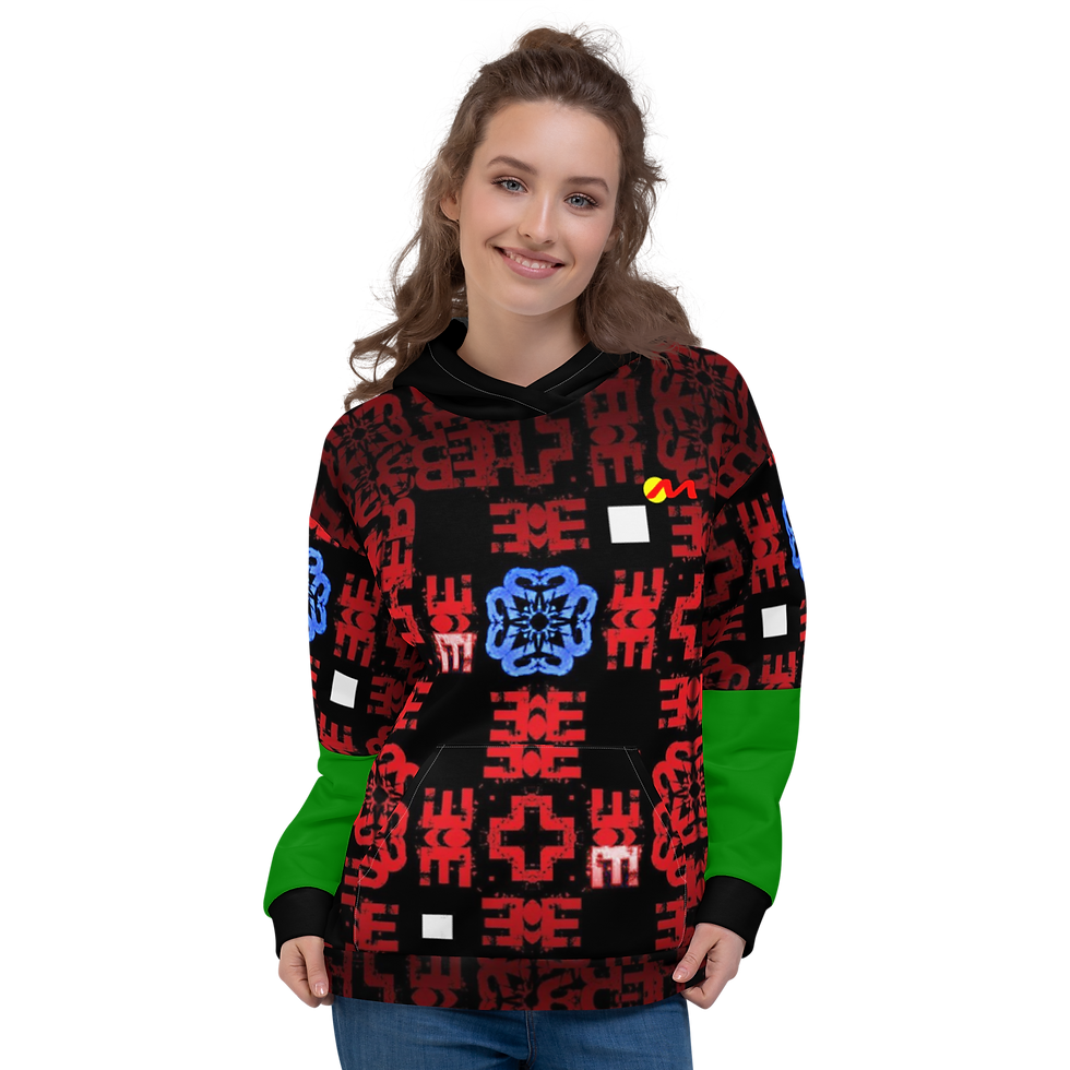 ARTMM FLEUR BLEU Sweat à capuche unisexe