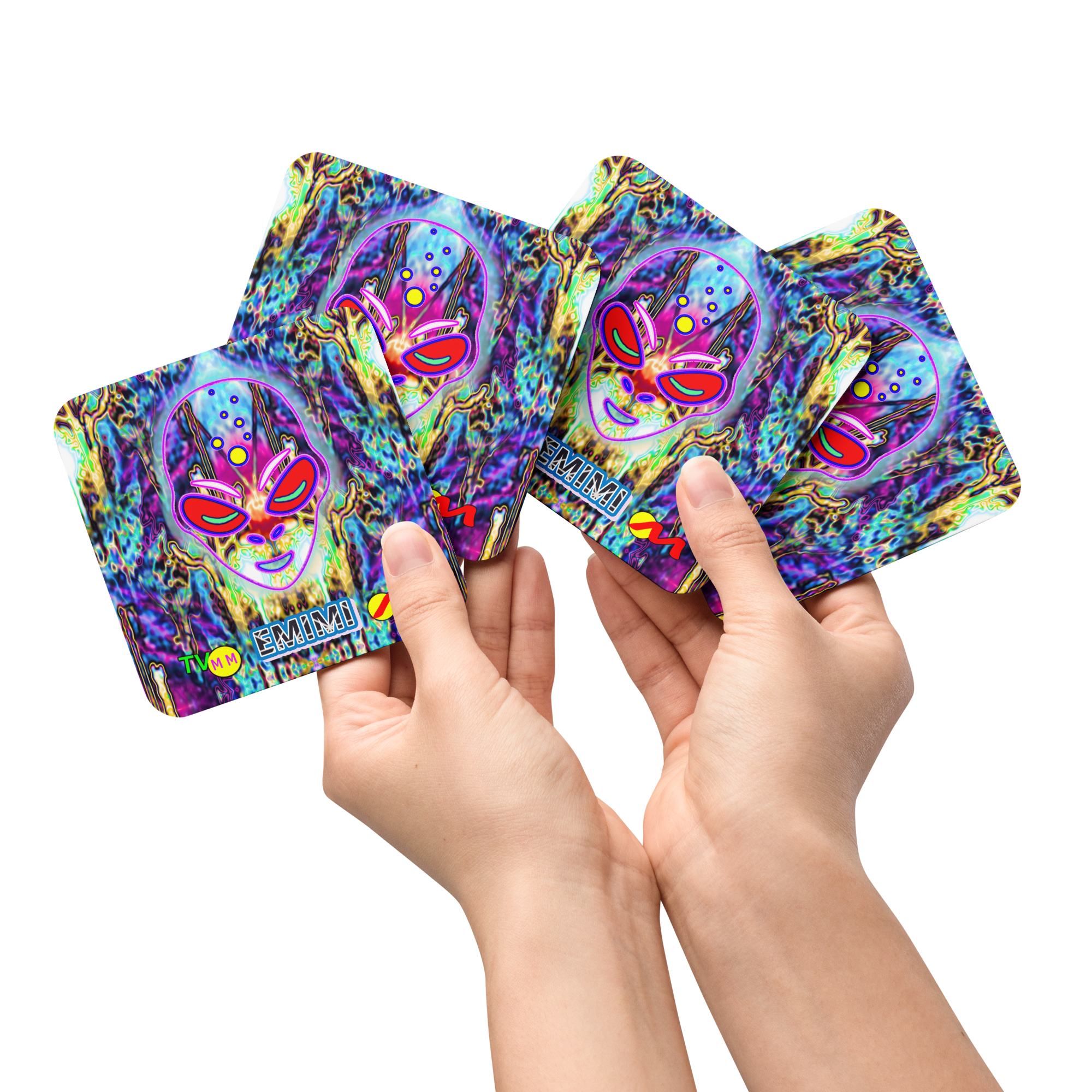 ARTMM ALIEN EMIMI Sous-verre en liège ou cartes a collectionne 