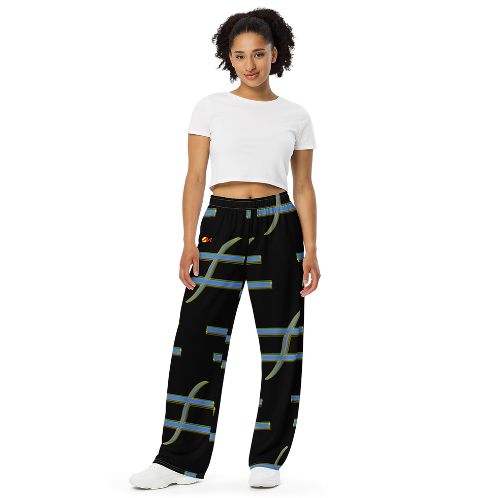 ARTMM DARK FH12 Pantalon large unisexe à imprimé intégral