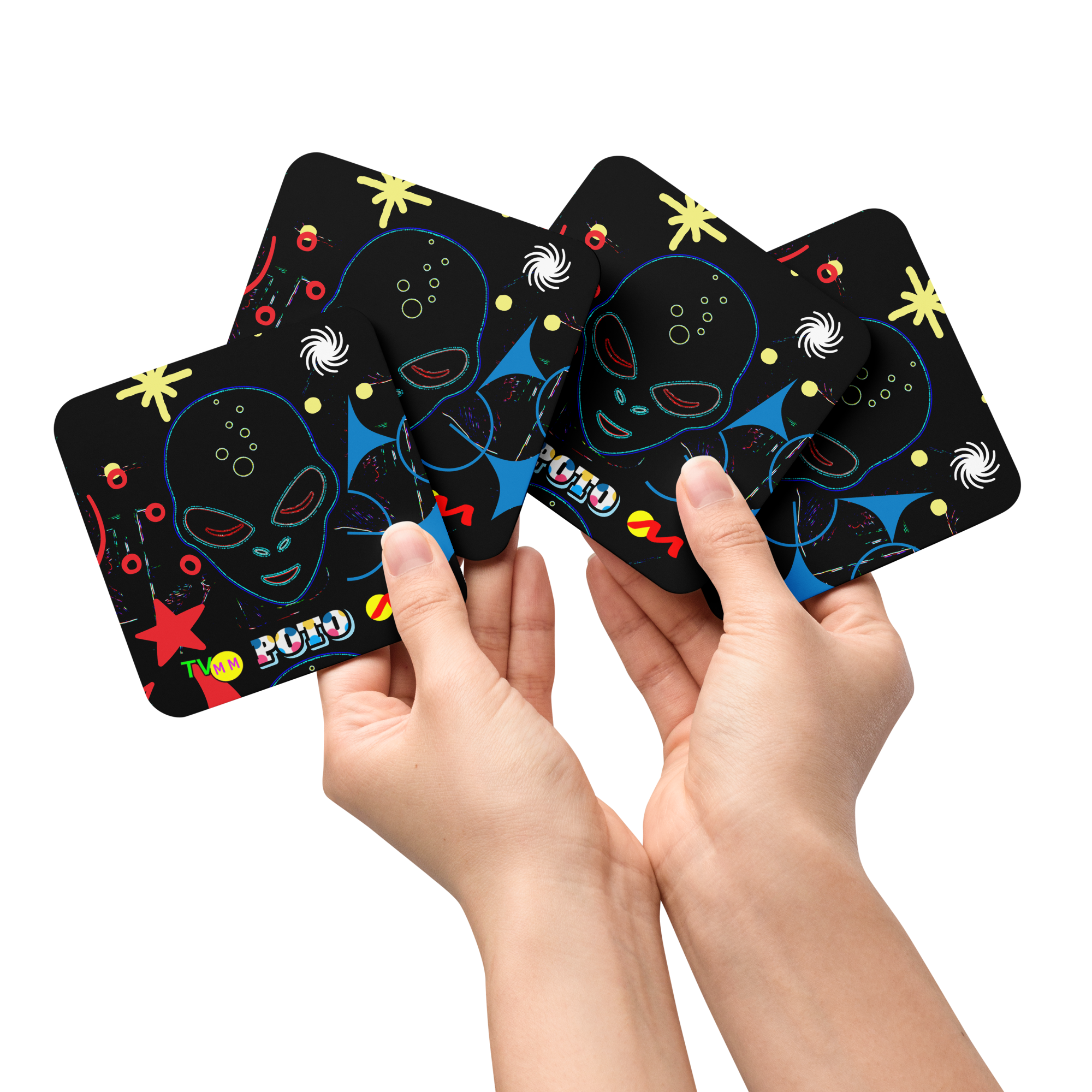 ARTMM ALIEN POTO Sous-verre en liège ou cartes a collectionne 