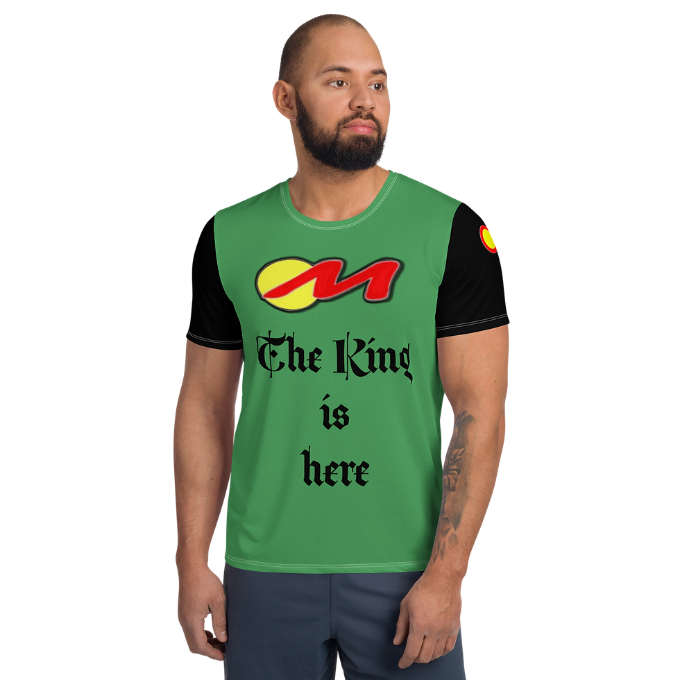 ARTMM The King is here T-shirt de sport à imprimé intégral pour hommes