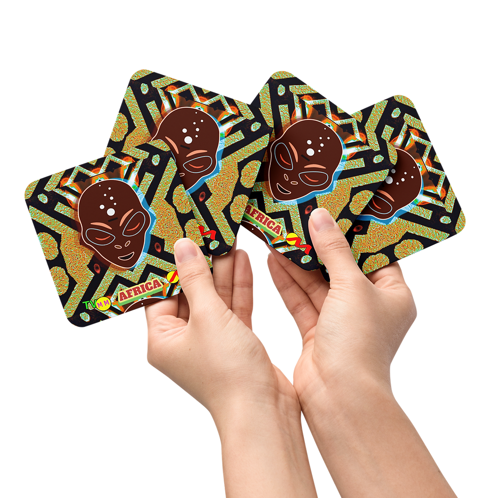 ARTMM ALIEN AFRICA Sous-verre en liège ou cartes a collectionne