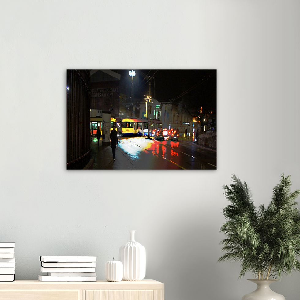 Miniatura: ARTMM L'HOMME A LA  PLACE NEUVE (SUISSE) Impression sur aluminium