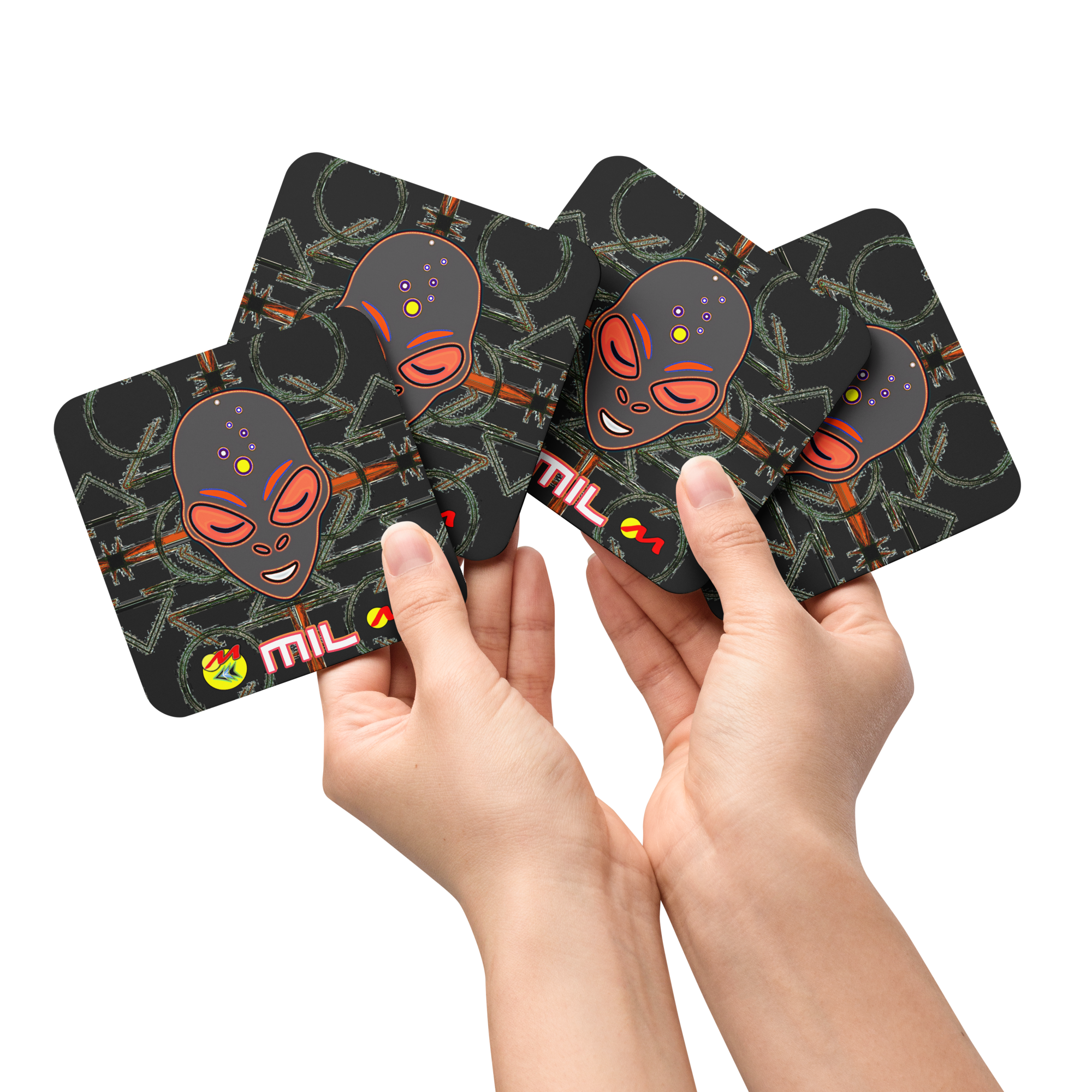 ARTMM ALIEN MIL Sous-verre en liège ou cartes a collectionne 