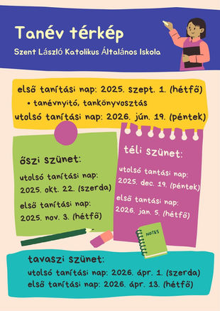 📅 Tanév térkép