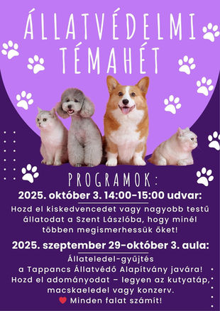 Állatvédelmi témahét