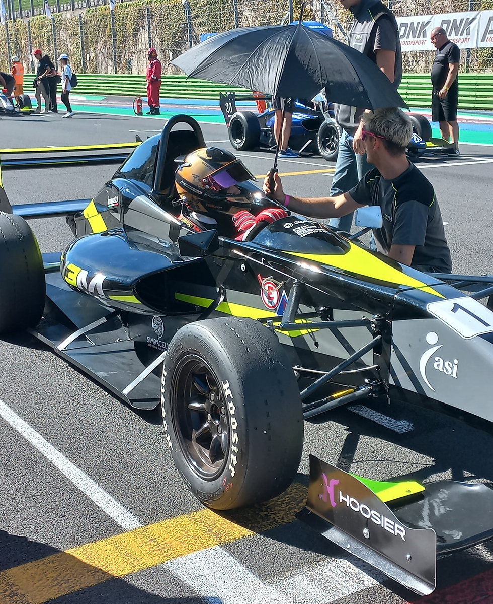 David Tonizza prima della partenza di gara 1