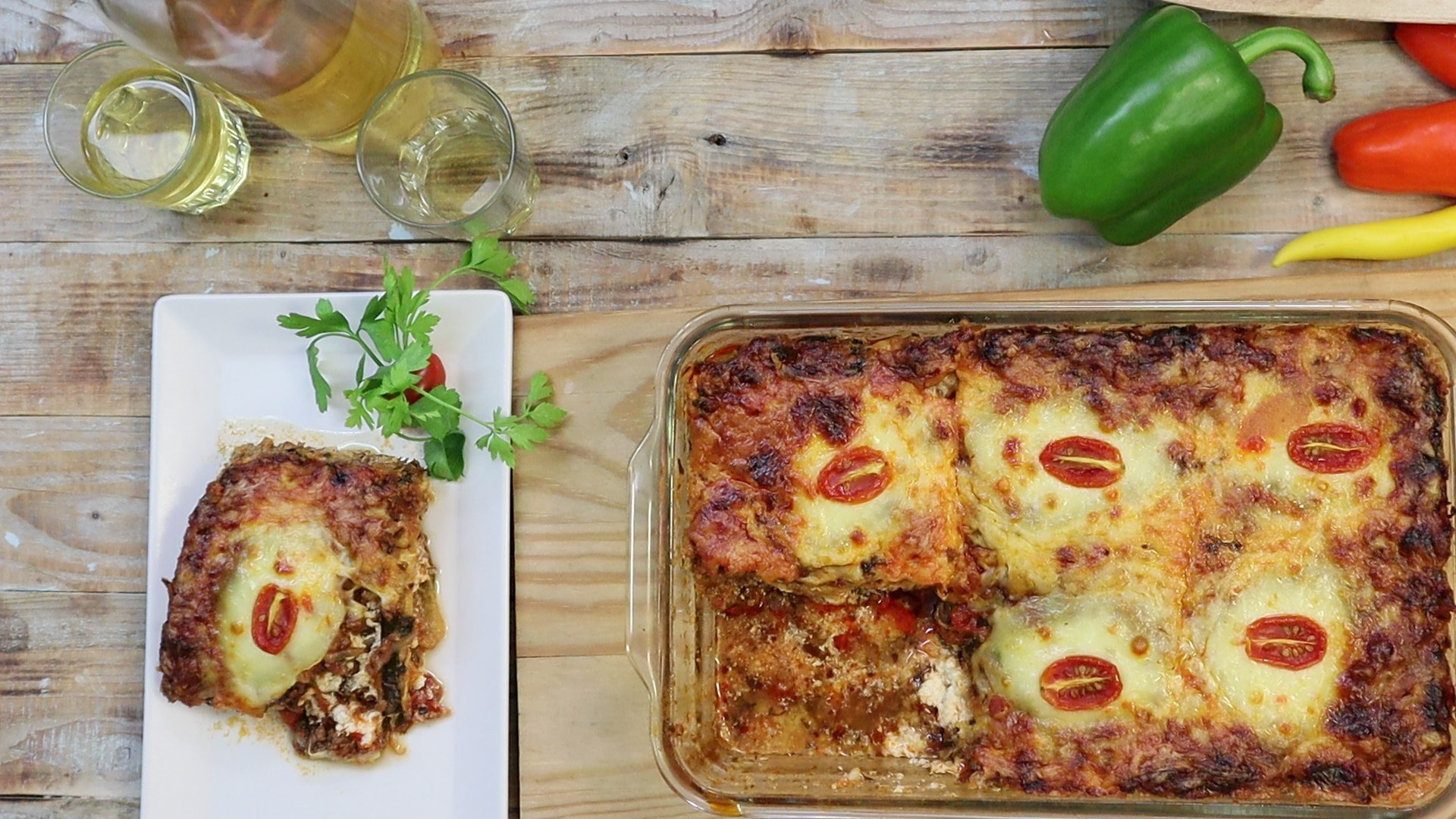 Pastaless lasagna with courgettes