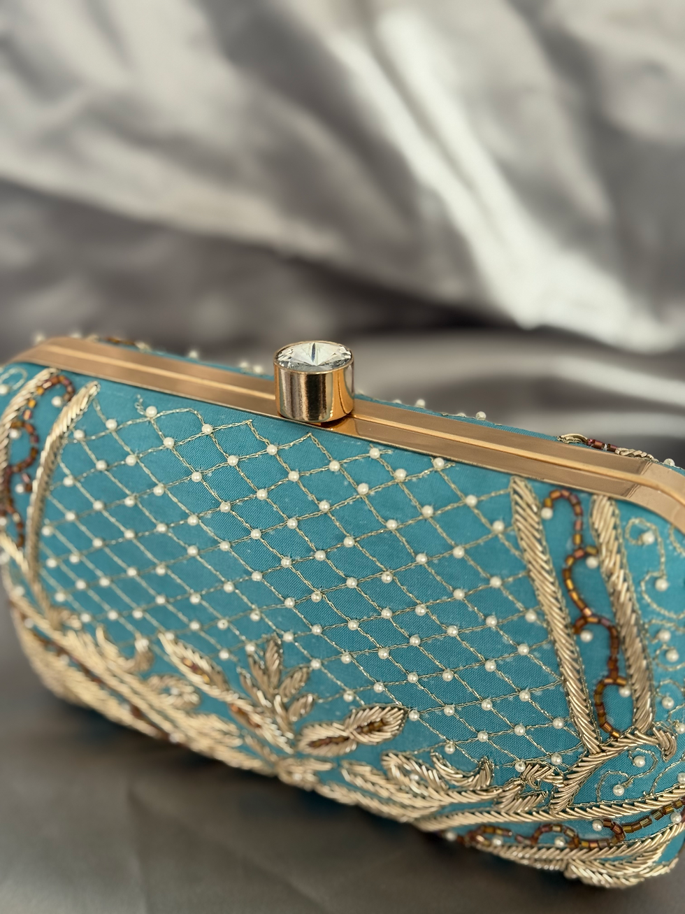 Thumbnail: Turquoise Patterened Clutch