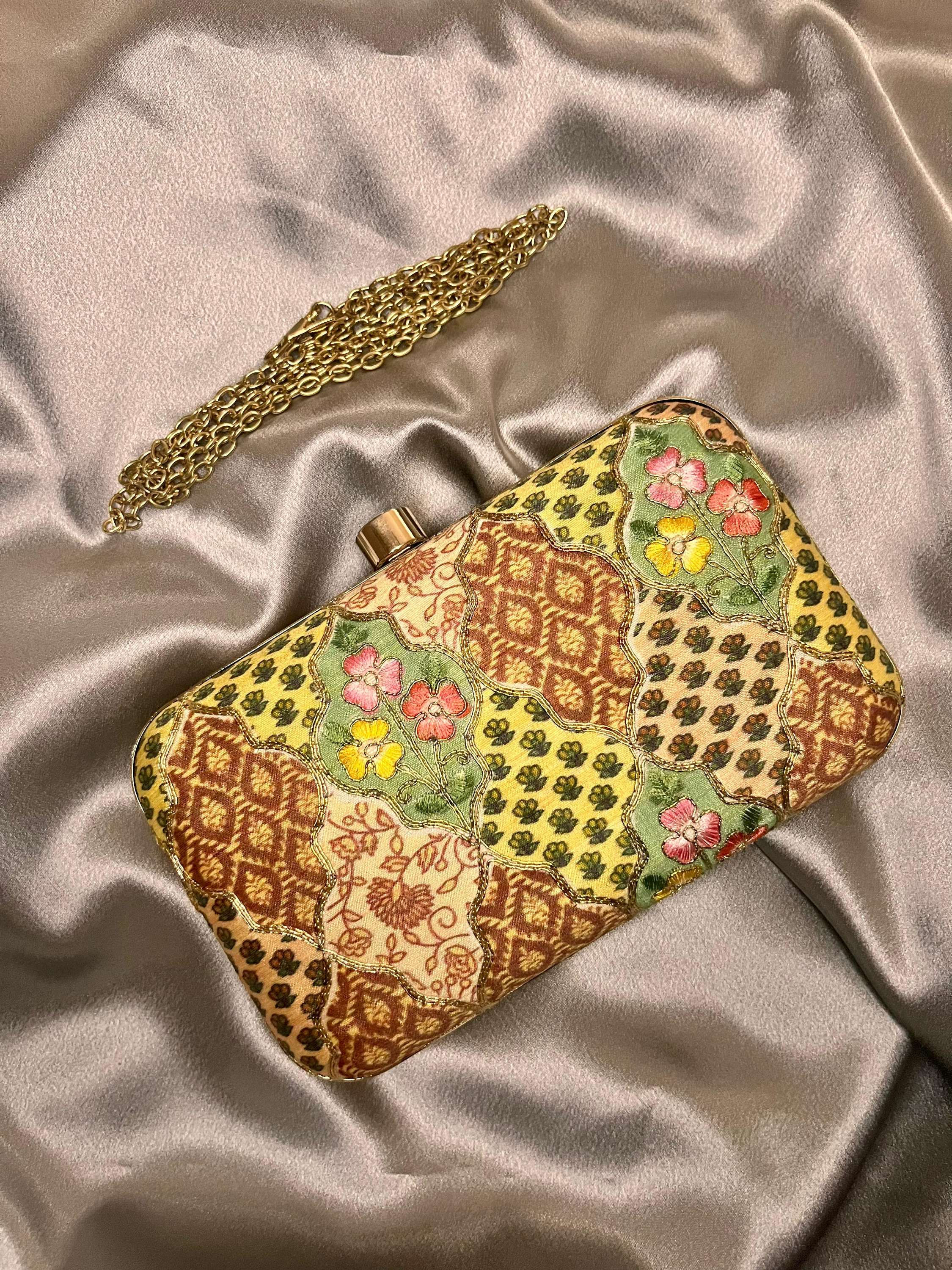 Multicoloured Patterned Clutch