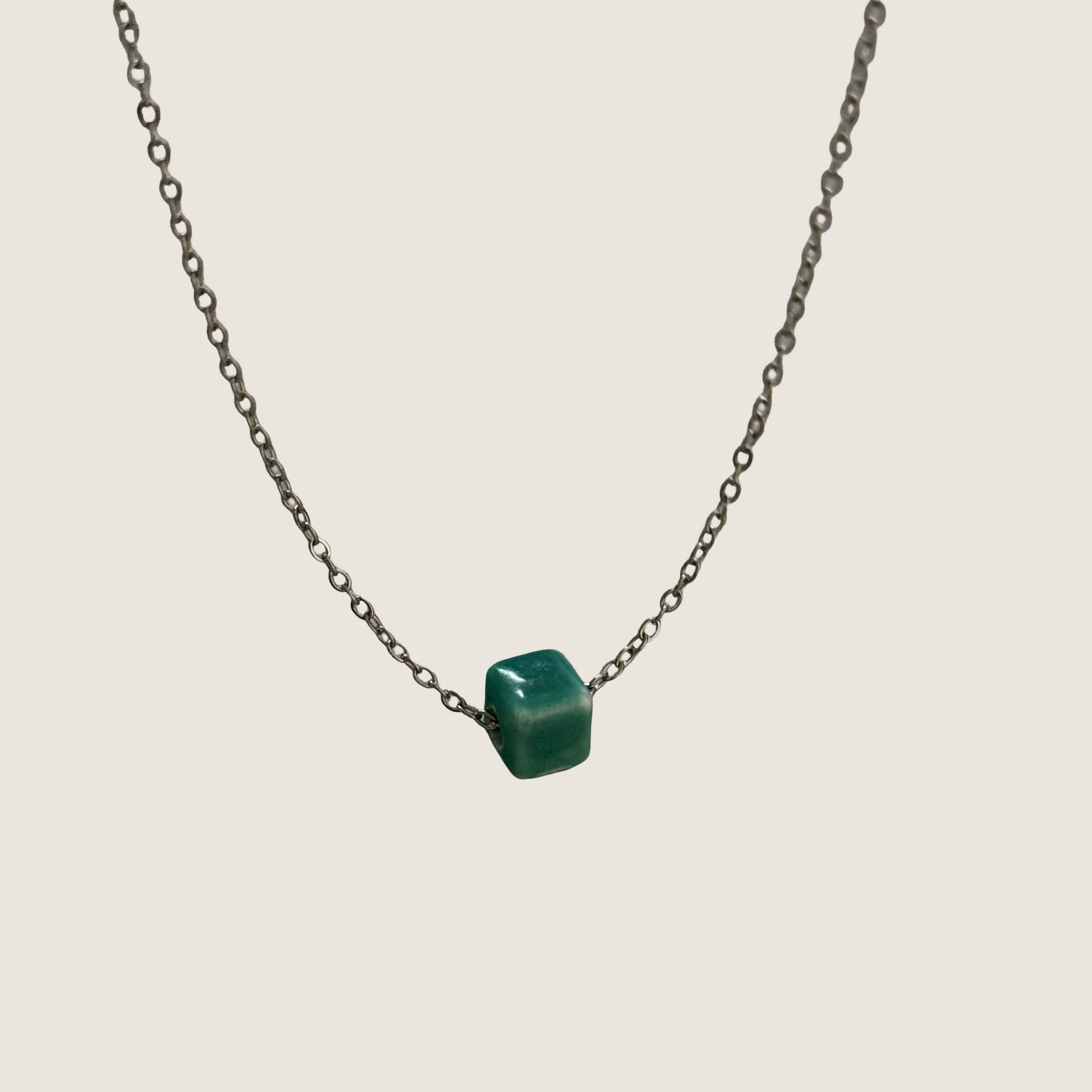 Minimal Cube Κολιέ Ασημί 