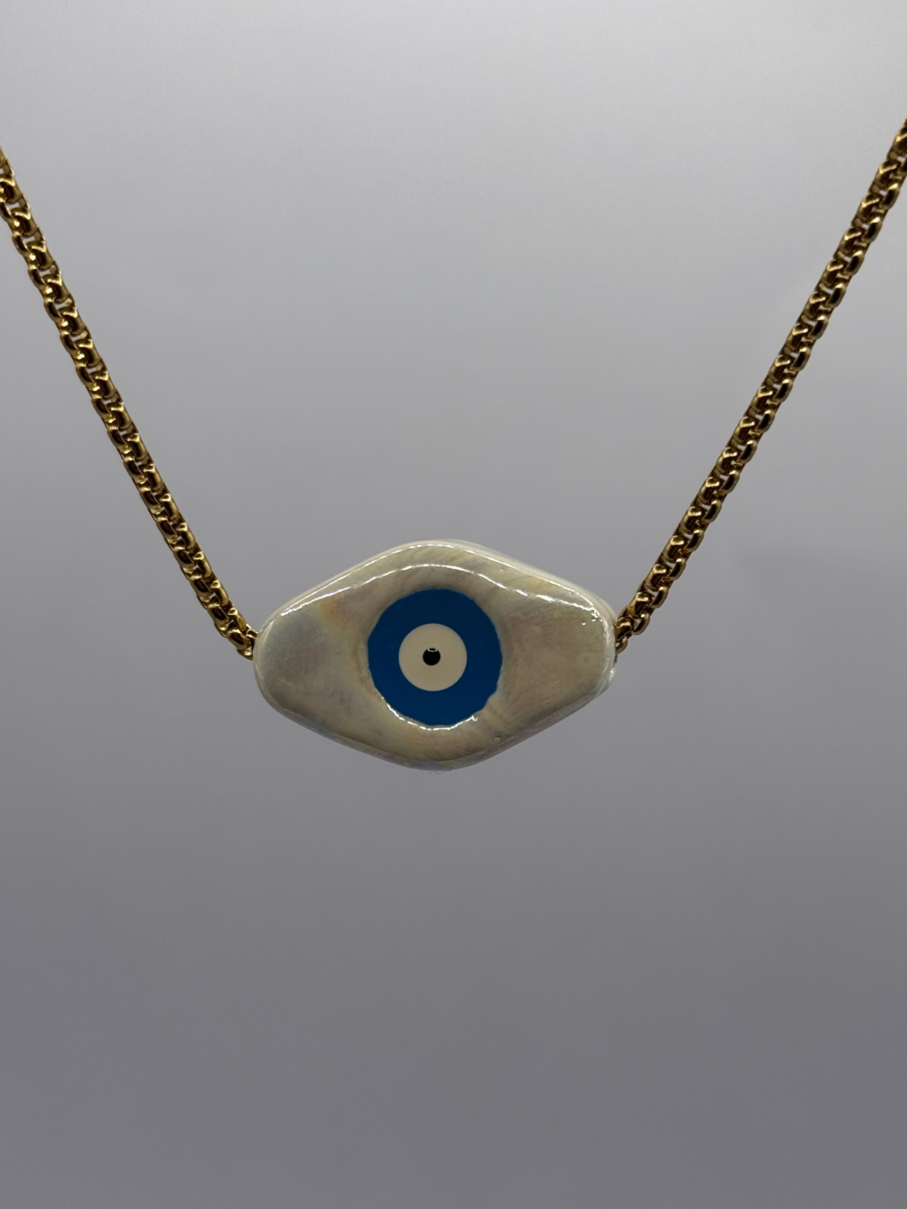 San apo Nisi Κολιέ Χρυσό/Μπέζ