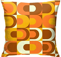 Coussin marron orange style vintage.png