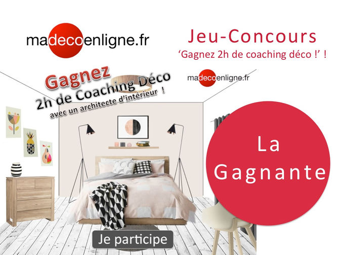 La gagnante de notre jeu-concours déco "Gagnez 2h de coaching déco" est...
