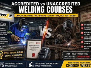"Accredited vs unaccredited welding courses South Africa – definitive comparison showcasing professional welder training with MERSETA and QCTO accreditation at Swift Skills Academy Cape Town. Accredited welding pathways deliver Red Seal certification, employment opportunities, and corporate compliance advantages, while informal welding training lacks recognition, career progression, and industry authority. This Cape Town welding school positions accredited training as the gold standard for skills development and workforce empowerment in South Africa."