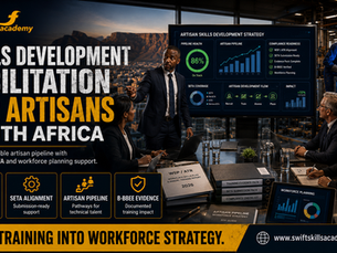 "Swift Skills Academy provides strategic skills development facilitation for South African artisans, with Cape Town executives overseeing workforce planning, Workplace Skills Plans (WSP) and Annual Training Reports (ATR). The process ensures full SETA alignment, verified B‑BBEE training evidence, and robust technical skills pipelines, supported by expert SDF consulting and accredited guidance for welders and artisans nationwide."