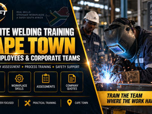 On-site welding training Cape Town for employees and corporate teams with practical welding skills, competency assessments, process training, and workplace safety support in South Africa