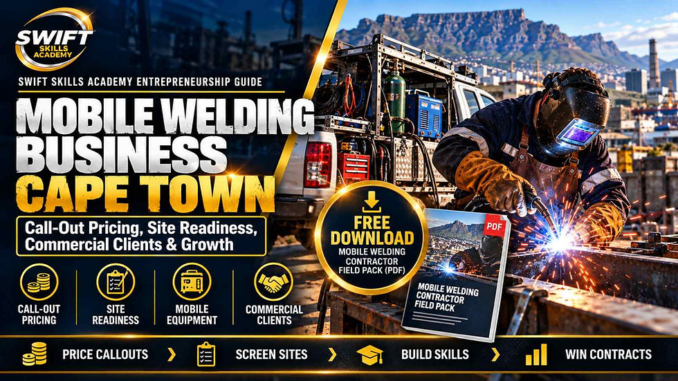 Mobile Welding Business Cape Town: How to Price Callouts, Win Clients & Become Site-Ready