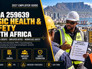 SAQA 259639 Basic Health and Safety South Africa employer guide — Cape Town workplace safety training on PPE, employer duties, and emergency procedures